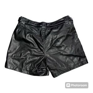 Leather shorts